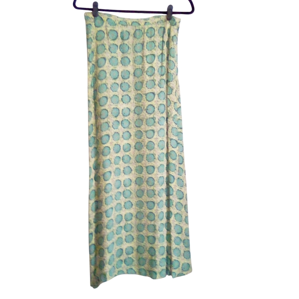 Vintage 90s Warehouse USA 8 Yellow Multi Flowy Boho Sheer Lightweight Maxi Skirt